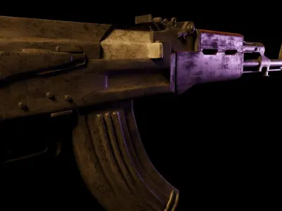 AK 47 3D model 6