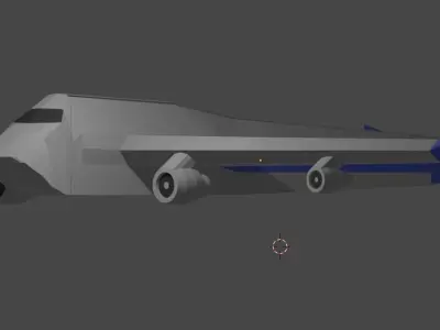low poly airplane model plane Low-poly 3D model