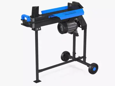 Electric Log Splitter with Stand 3D model