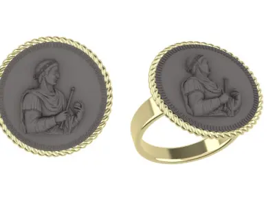 FANCY 3D RING DESIGN ANTIQUE FOR WOMEN 3D print model
