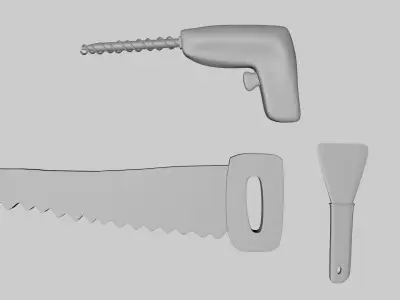 Stylized Tools 3D model