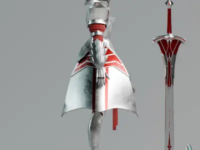 Knight Mordred from Fate series 3D model