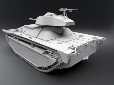 LVT A 1 Chaffee Scale model 3D print model