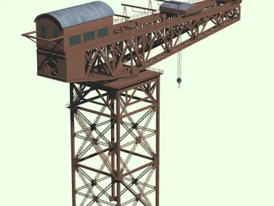 Imperial Japanese Navy 150tons Crane 3D model