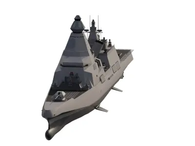 US NAVY DETAILED MODERN DESTROYER 3D model