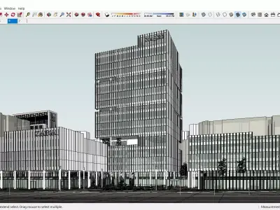 Sketchup Commercial Complex L4 3D model