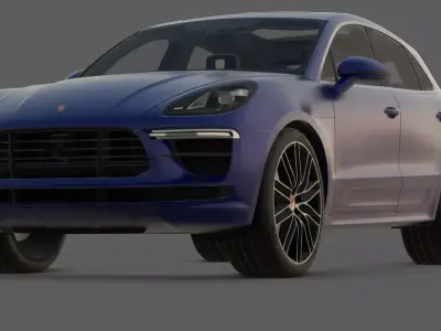 2019 Porsche Macan Turbo 3D Model  The Sports Car of SUVs Low-poly 3D model