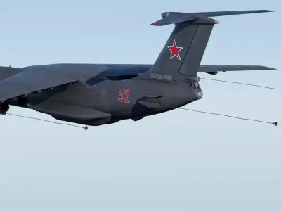 Iliouchine Il-78 Fully-Rigged Animated Game Ready Low-poly 3D model