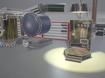 Industrial Pack 01 Low-poly 3D model