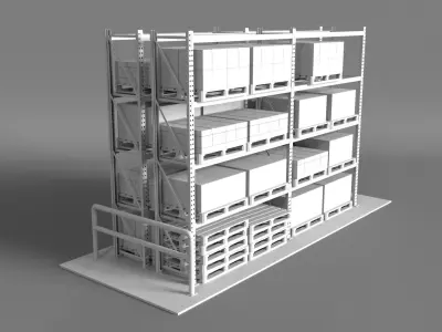 Pallet Rack 3D model purchase