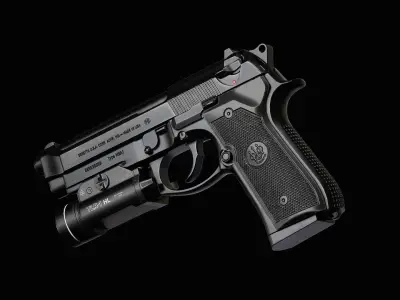 M9A1 - Flashlight Low-poly 3D model