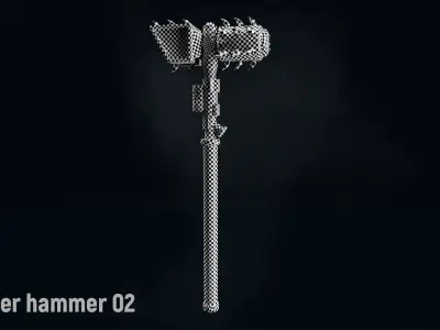 AC thunder hammer 02 Low-poly 3D model