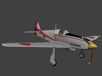 Kawasaki Ki 61 Hien Free low-poly 3D model