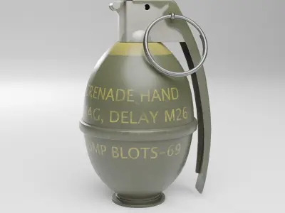 Grenade M26  Low-poly 3D model