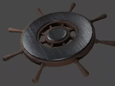 Ships Wheel Low-poly 3D model
