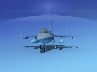 Gen Dyn F-16A Falcon Jordan 3D model