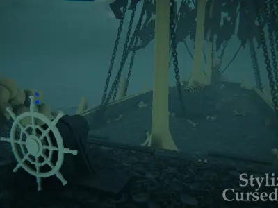 Stylized Cursed Ship - By Yorakeys Low-poly 3D model