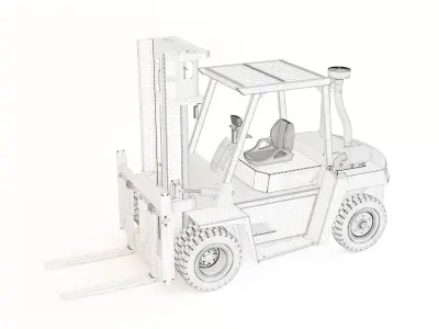 Forklift CAT DP70 3D model