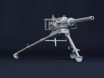 M2 Browning HP model 3D model