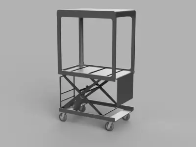 Glass Panel Scissor Lift  3D model