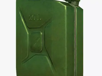 Jerrycan gas can Low-poly 3D model