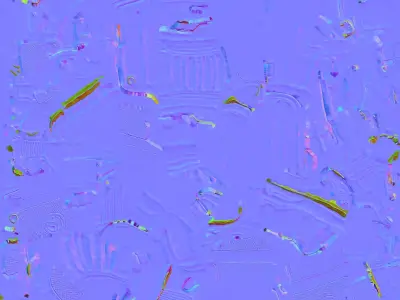 Brown Pistol 3D model 2