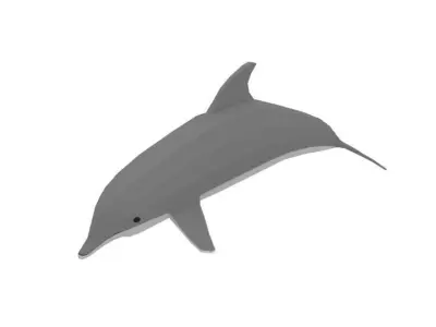 Low Poly Cartoon Dolphin Low-poly 3D model purchase