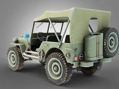 Willys 1944 Low-poly 3D model