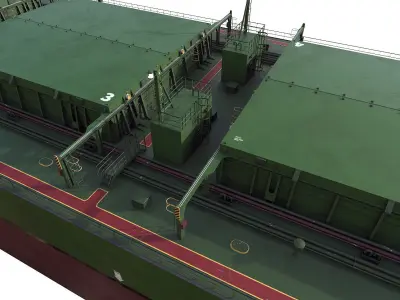 Bulk carrier with holds and reservoirs 3D model