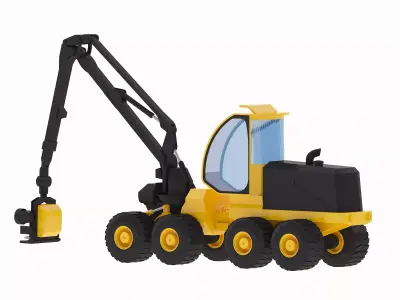 Harvester Forestry 1135 Low-poly 3D model