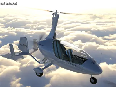 Autogyro Calidus 912 White 3D model