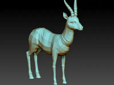 3D ANTELOPE -LOWPOLY Low-poly 3D model