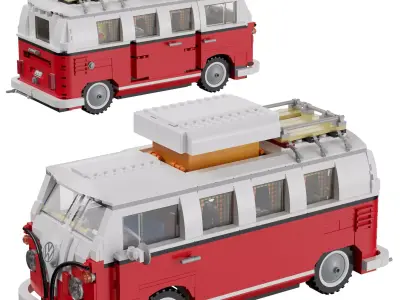 Lego - 10220 Volkswagen T1 Camper Van 3D model
