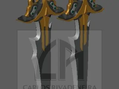 FINAL FANTASY VII TWIN STINGER WEAPON 3D print model purchase