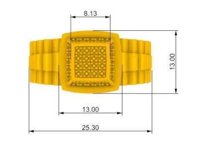 Anillo De Hombre Reloj Ring Man Watch SM 3D print model