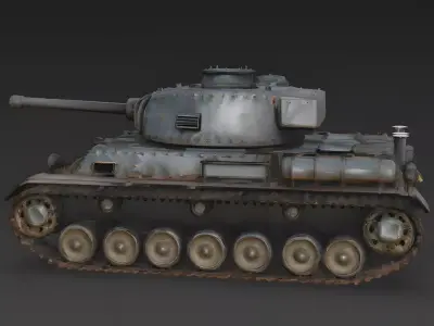 WWII Heavy Tank 3D Model 3D Model Low-poly 3D model