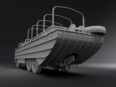 DUKW Articulated Scale model 3D print model