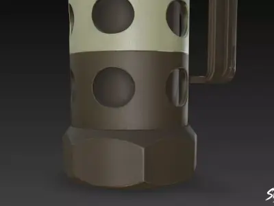 Flashbang Low-poly 3D model