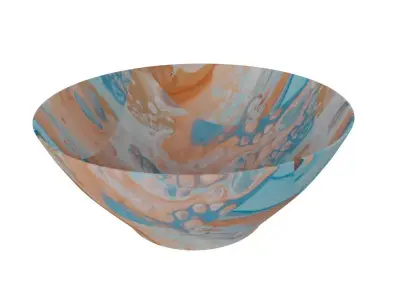 Bowl in Mix Pattren 3D model