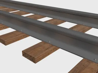 Train Railway 3d model Free 3D model