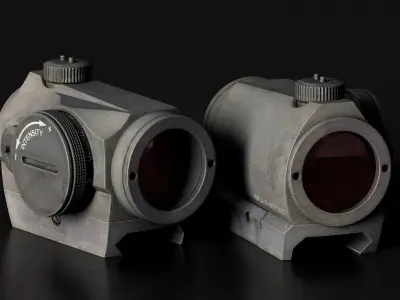 Aimpoint Micro T-1 Game-Ready PBR Low-Poly VR AR 3d model Low-poly 3D model