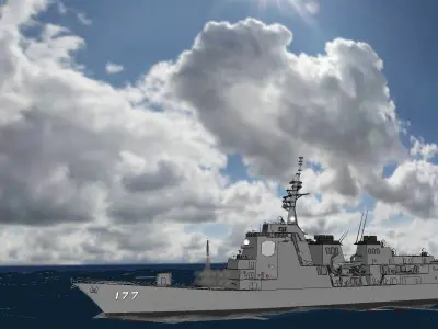 Atago Class Aegis Destroyer 3D model