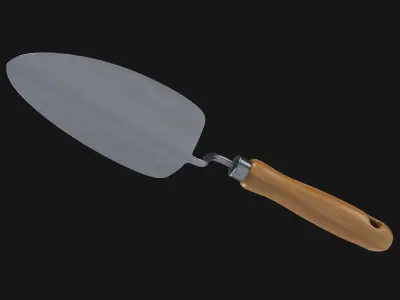 Trowel garden spatula Low-poly 3D model