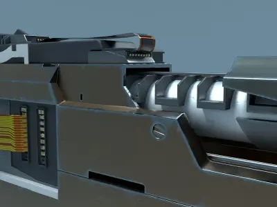 Cyberpunk Pistol Low-poly 3D model