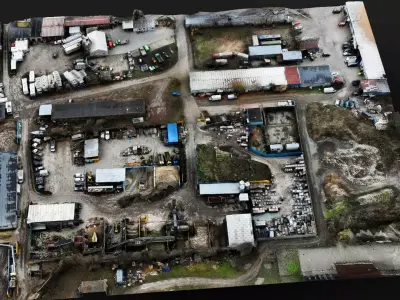 factory industrial terrain storage stuff PBR photogrammetry 3D model