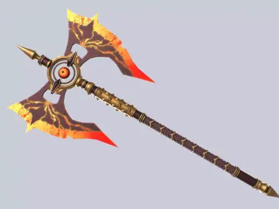 Ember axe Low-poly 3D model