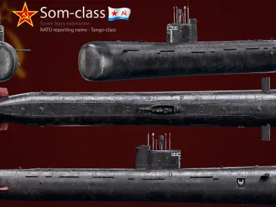 B-515 Tango-Class Submarine 3D model