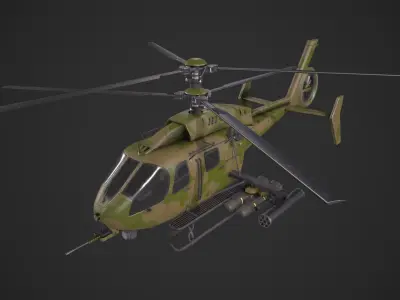 Generic Helicopter Low-poly 3D model