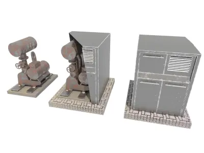  Industrial compressor 3D model