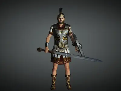 Soldier Warrior Character - Realistic 3D model 3D model